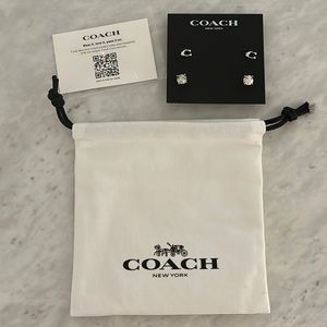 Coach Signature C Stud Earrings - 2 pairs of earrings